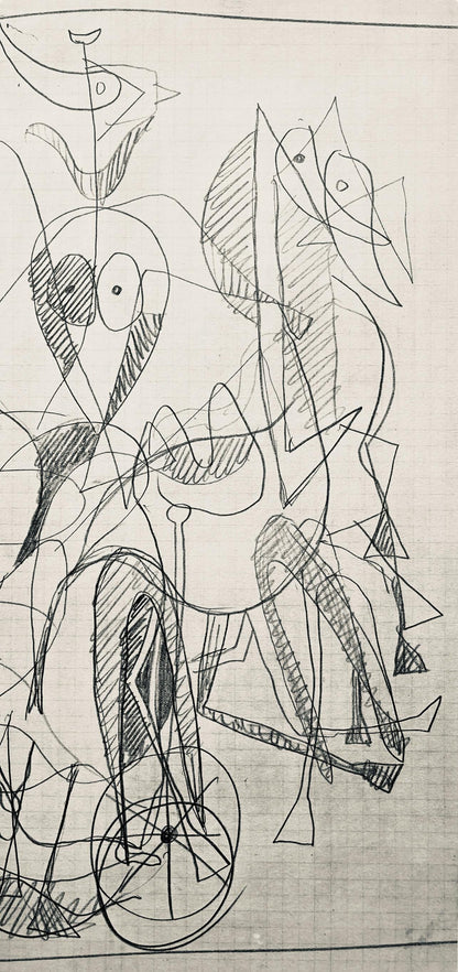 Georges Braque, Composition (Vallier 23), Hesiode, Thogonie, Derrire Le Miroir, Lithograph