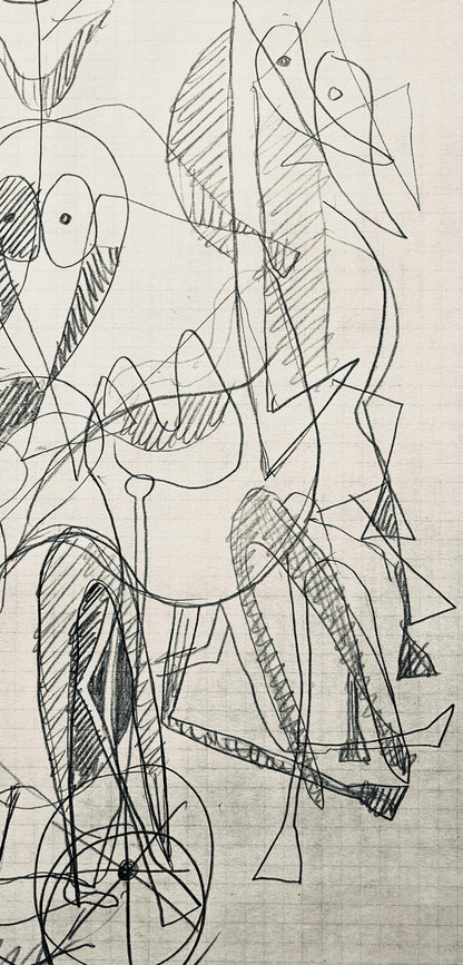 Georges Braque, Composition (Vallier 23), Hesiode, Thogonie, Derrire Le Miroir, Lithograph