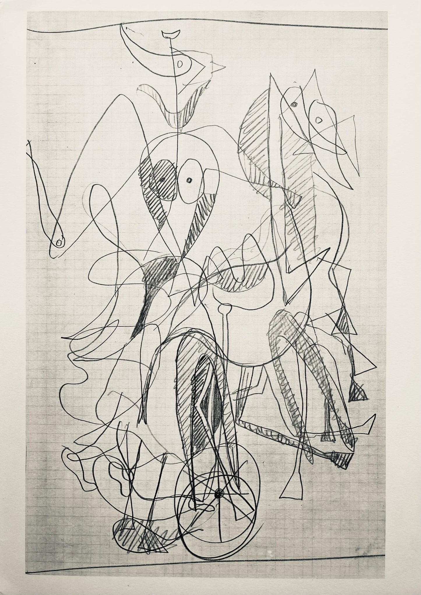 Georges Braque, Composition (Vallier 23), Hesiode, Thogonie, Derrire Le Miroir, Lithograph
