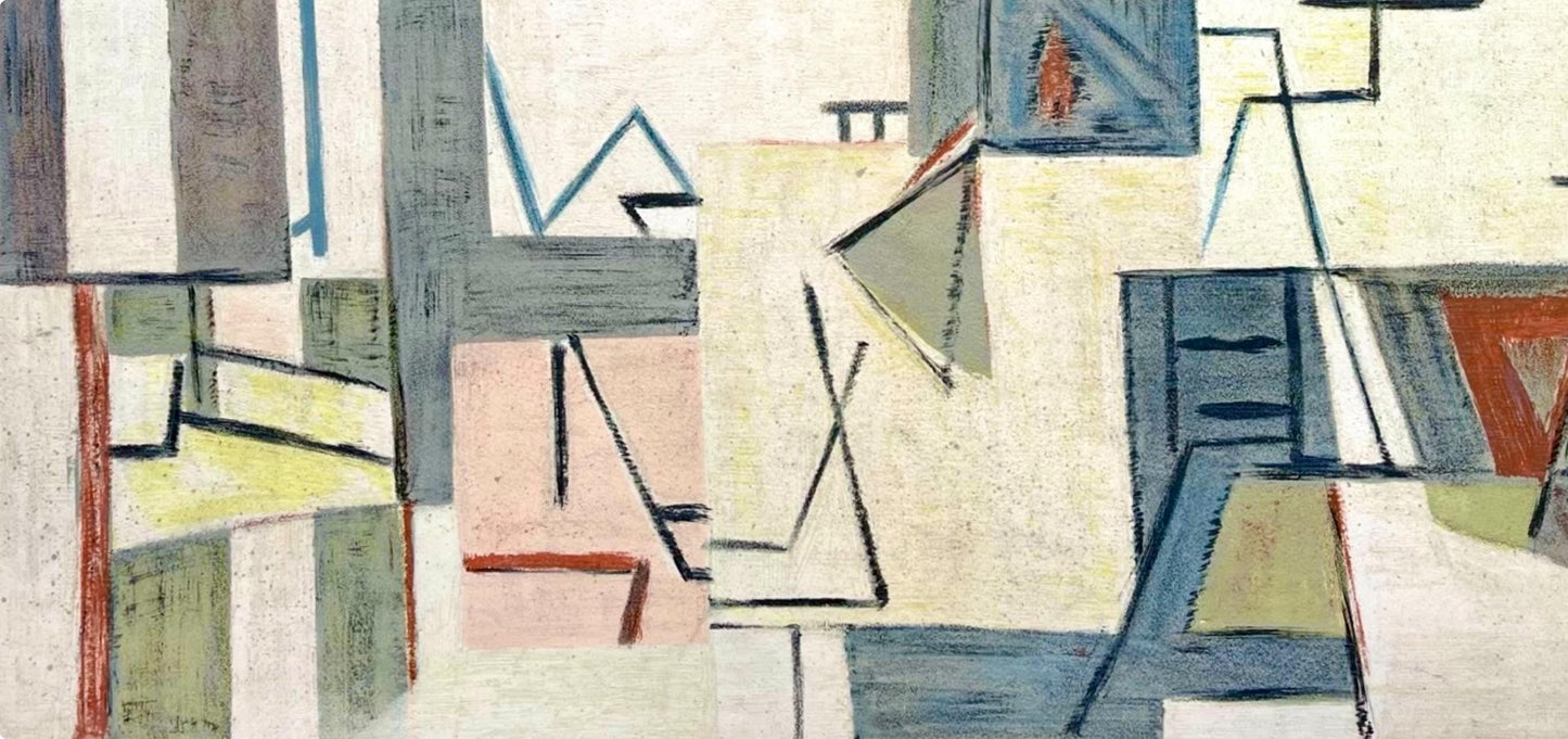 Geer Van Velde, Composition, Derrire Le Miroir, Lithograph