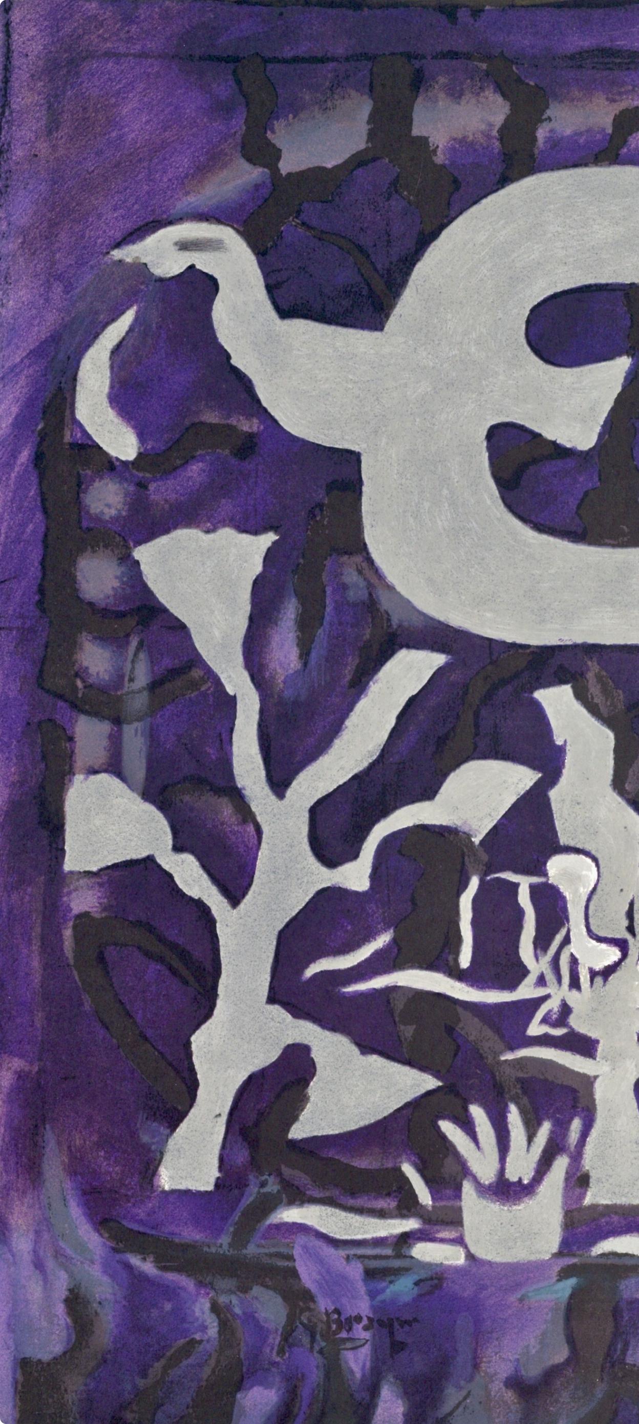 Georges Braque, Composition, Derrire Le Miroir, Lithograph