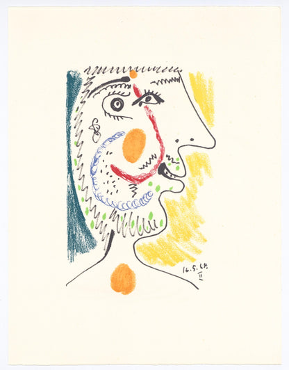 Pablo Picasso, Composition, Le Got Du Bonheur (Cramer 148; Bloch 2013), Mixed Media Lithograph