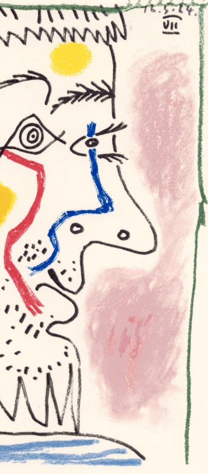 Pablo Picasso, Composition, Le Got Du Bonheur (Cramer 148; Bloch 2013), Mixed Media Lithograph