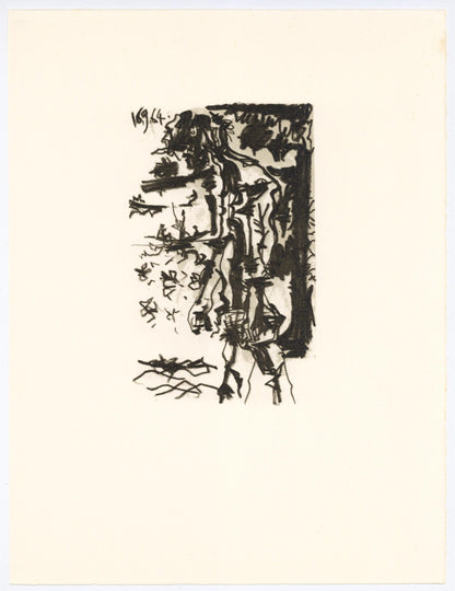 Pablo Picasso, Composition, Le Got Du Bonheur (Cramer 148; Bloch 2013), Mixed Media Lithograph