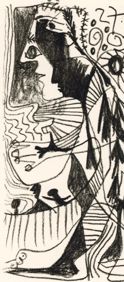Pablo Picasso, Composition, Le Got Du Bonheur (Cramer 148; Bloch 2013), Mixed Media Lithograph