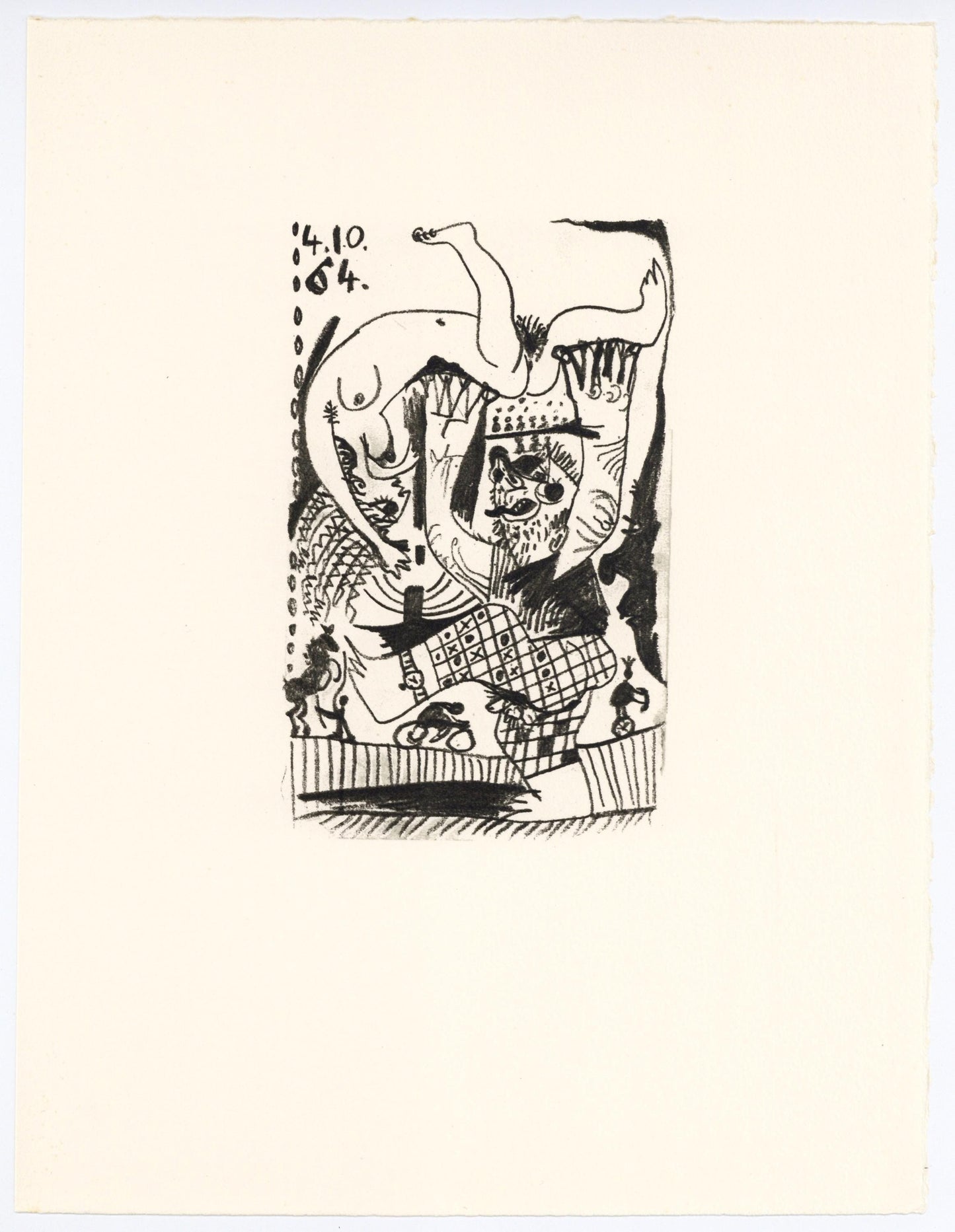 Pablo Picasso, Composition, Le Got Du Bonheur (Cramer 148; Bloch 2013), Mixed Media Lithograph