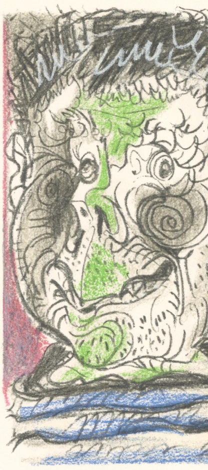 Pablo Picasso, Composition, Le Got Du Bonheur (Cramer 148; Bloch 2013), Mixed Media Lithograph