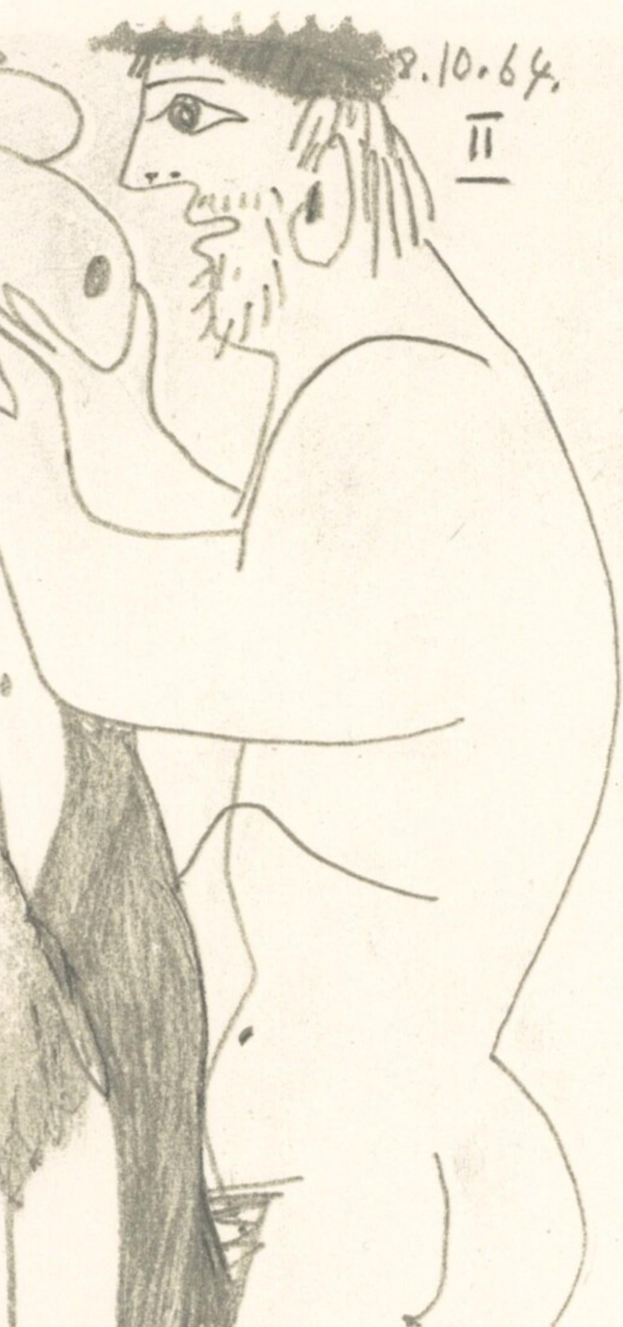 Pablo Picasso, Composition, Le Got Du Bonheur (Cramer 148; Bloch 2013), Mixed Media Lithograph