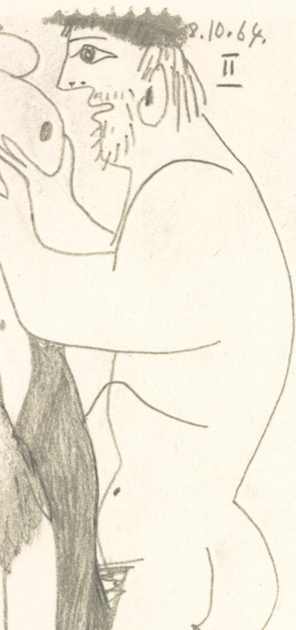 Pablo Picasso, Composition, Le Got Du Bonheur (Cramer 148; Bloch 2013), Mixed Media Lithograph