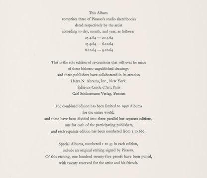 Pablo Picasso, Composition, Le Got Du Bonheur (Cramer 148; Bloch 2013), Mixed Media Lithograph