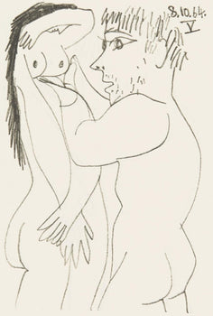 Pablo Picasso, Composition, Le Got Du Bonheur (Cramer 148; Bloch 2013), Mixed Media Lithograph