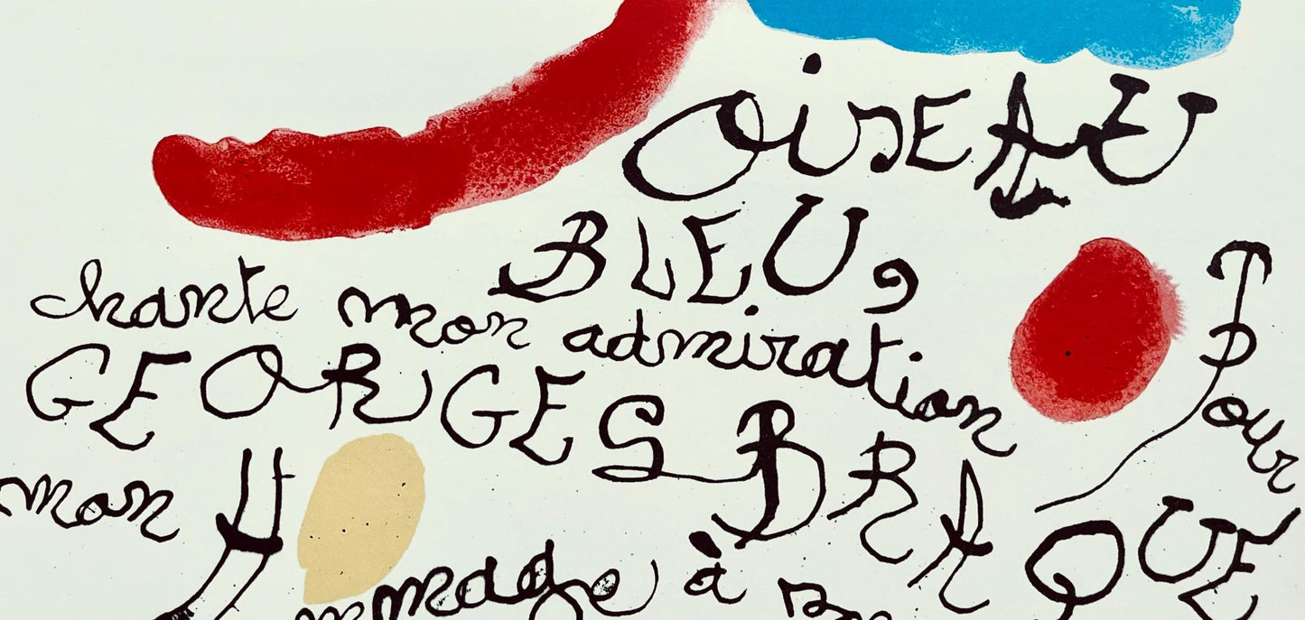 Joan Mir, Pome Pour Georges Braque (Cramer 87), Lhommage Georges Braque, Derrire Le Miroir,