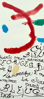 Joan Mir, Pome Pour Georges Braque (Cramer 87), Lhommage Georges Braque, Derrire Le Miroir,