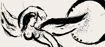 Marc Chagall, Composition (Cramer 33), Derrire Le Miroir, Lithograph