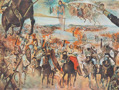 Salvador Dal, La Batalla De Tetun, Xxe Sicle, Lithograph