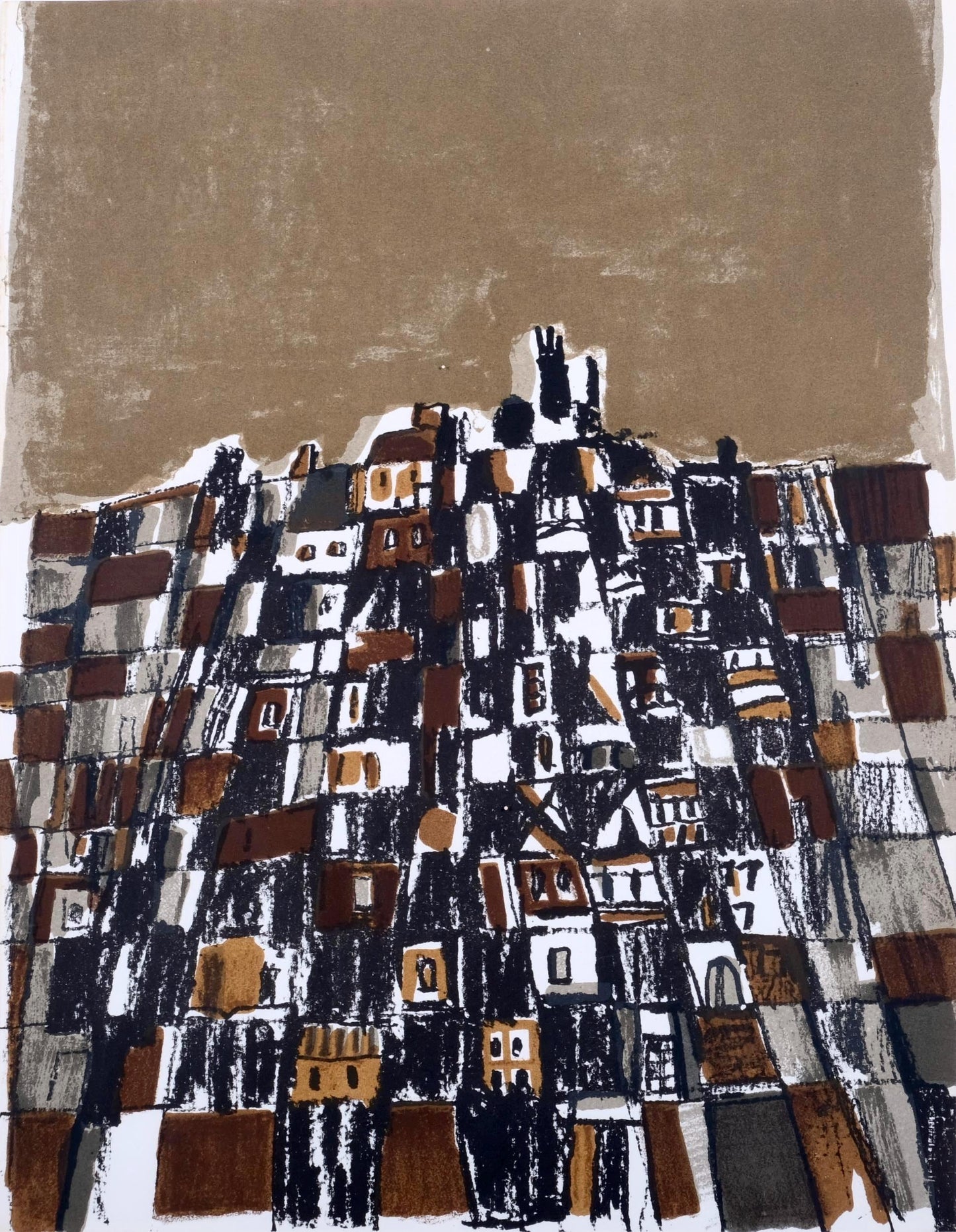 Maria Helena Vieira Da Silva, Ville Espagnole, Xxe Sicle, Lithograph