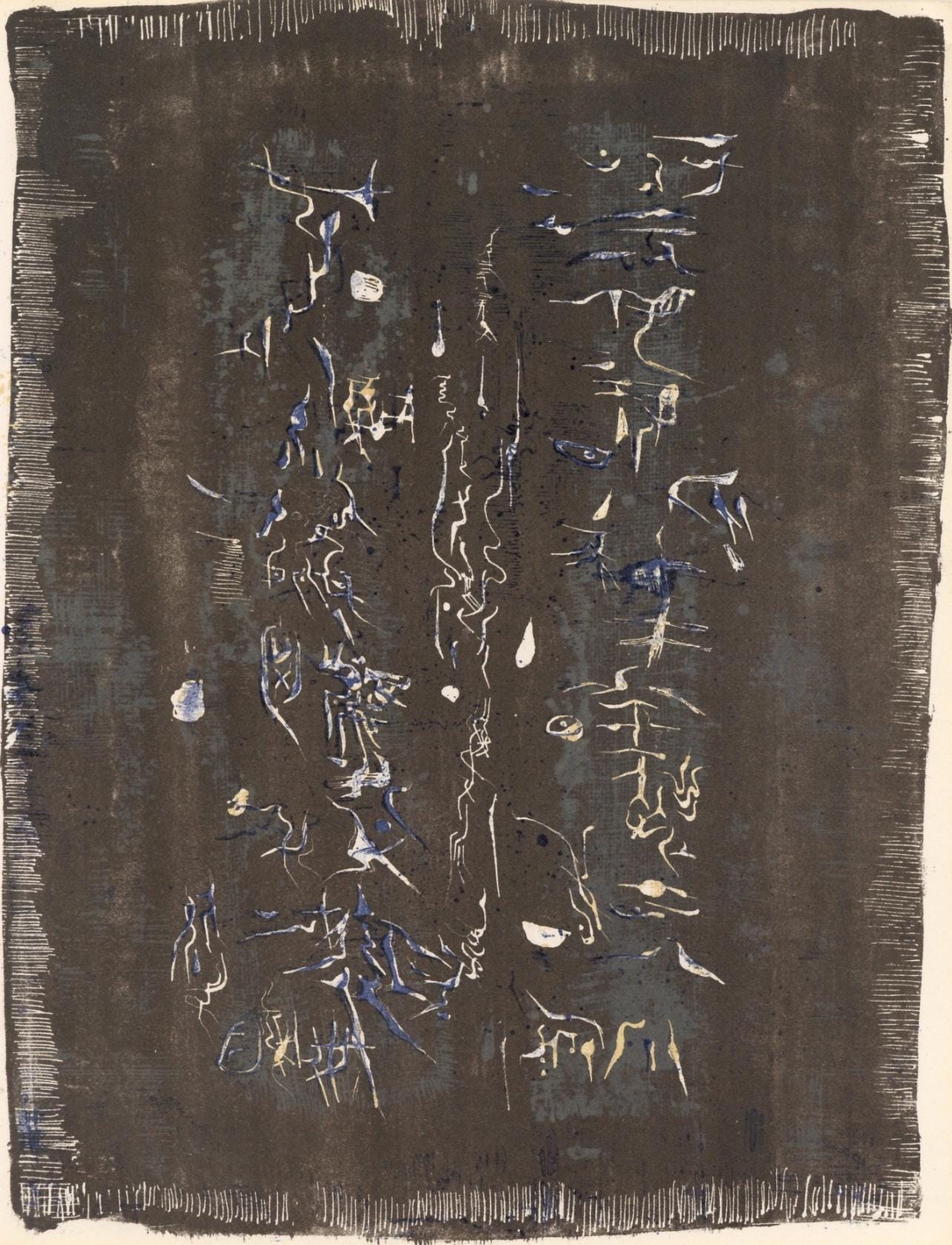 Zao Wou-Ki ???, Composition, Xxe Sicle, Lithograph