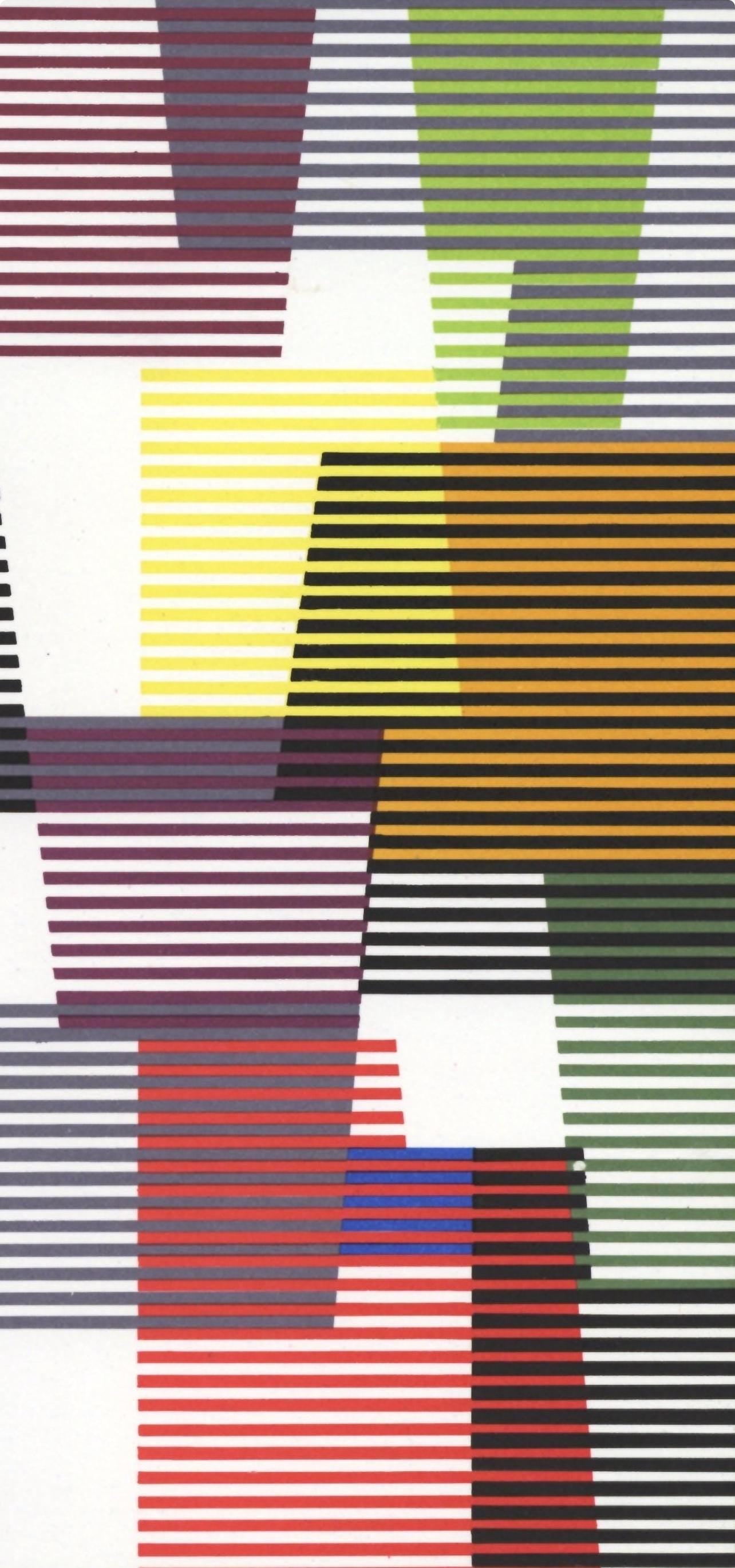 Yaacov Agam, Composition, Xxe Sicle, Lithograph