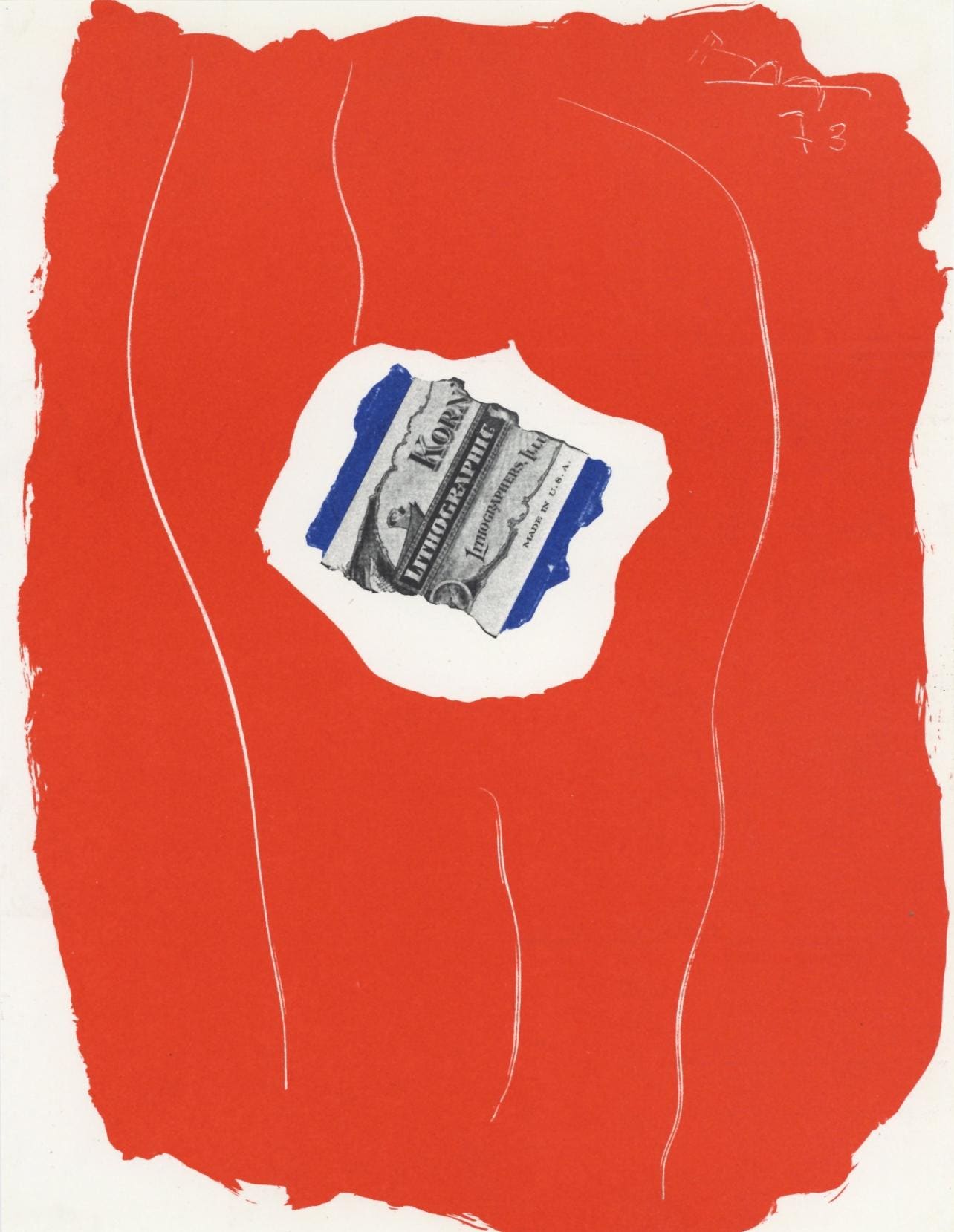 Robert Motherwell, Composition (Belknap, App. 24), Xxe Sicle, Lithograph