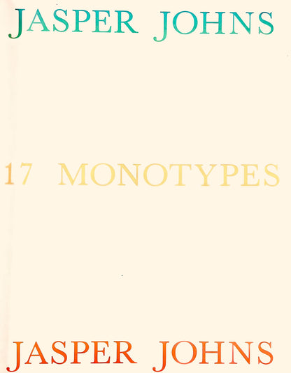 Jasper Johns, Composition, Jasper Johns, 17 Monotypes, Hliogravure