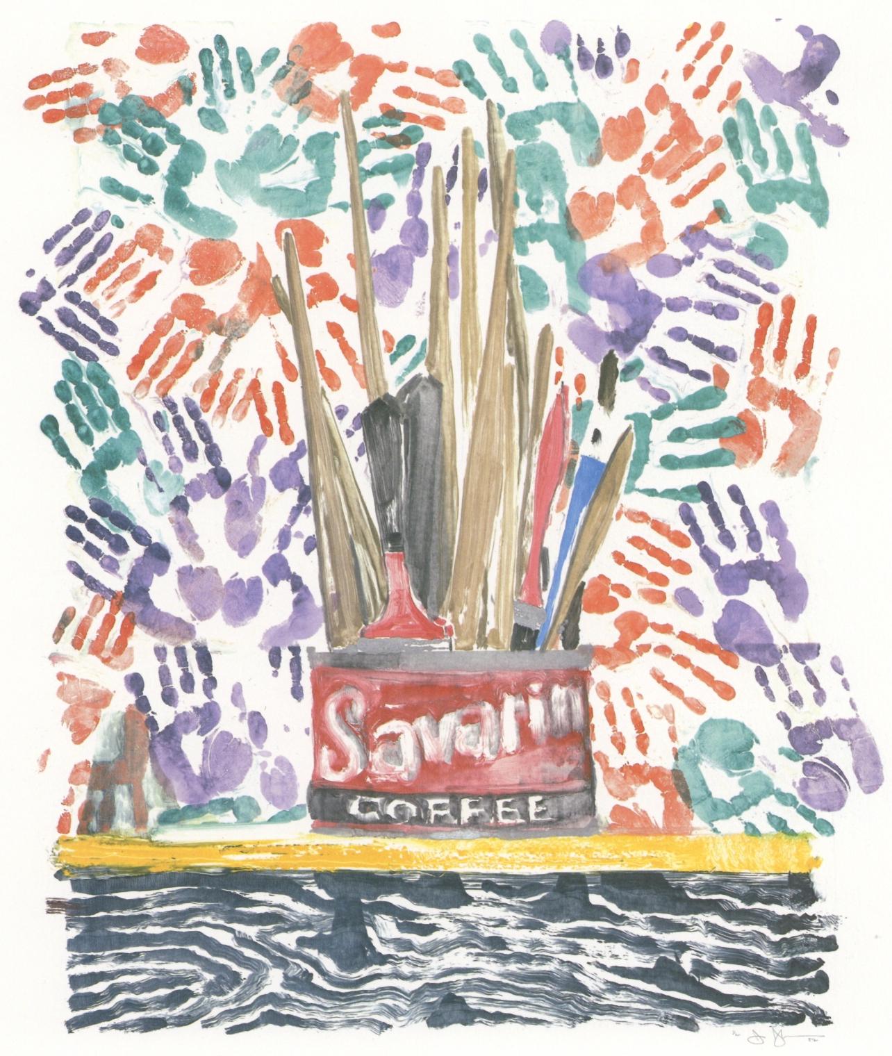 Jasper Johns, Composition, Jasper Johns, 17 Monotypes, Hliogravure