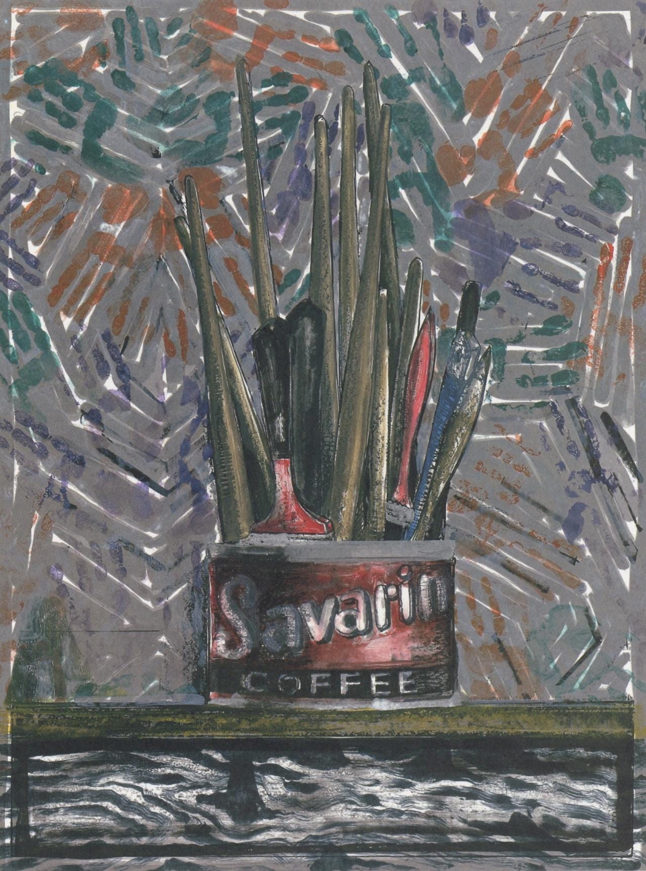 Jasper Johns, Composition, Jasper Johns, 17 Monotypes, Hliogravure