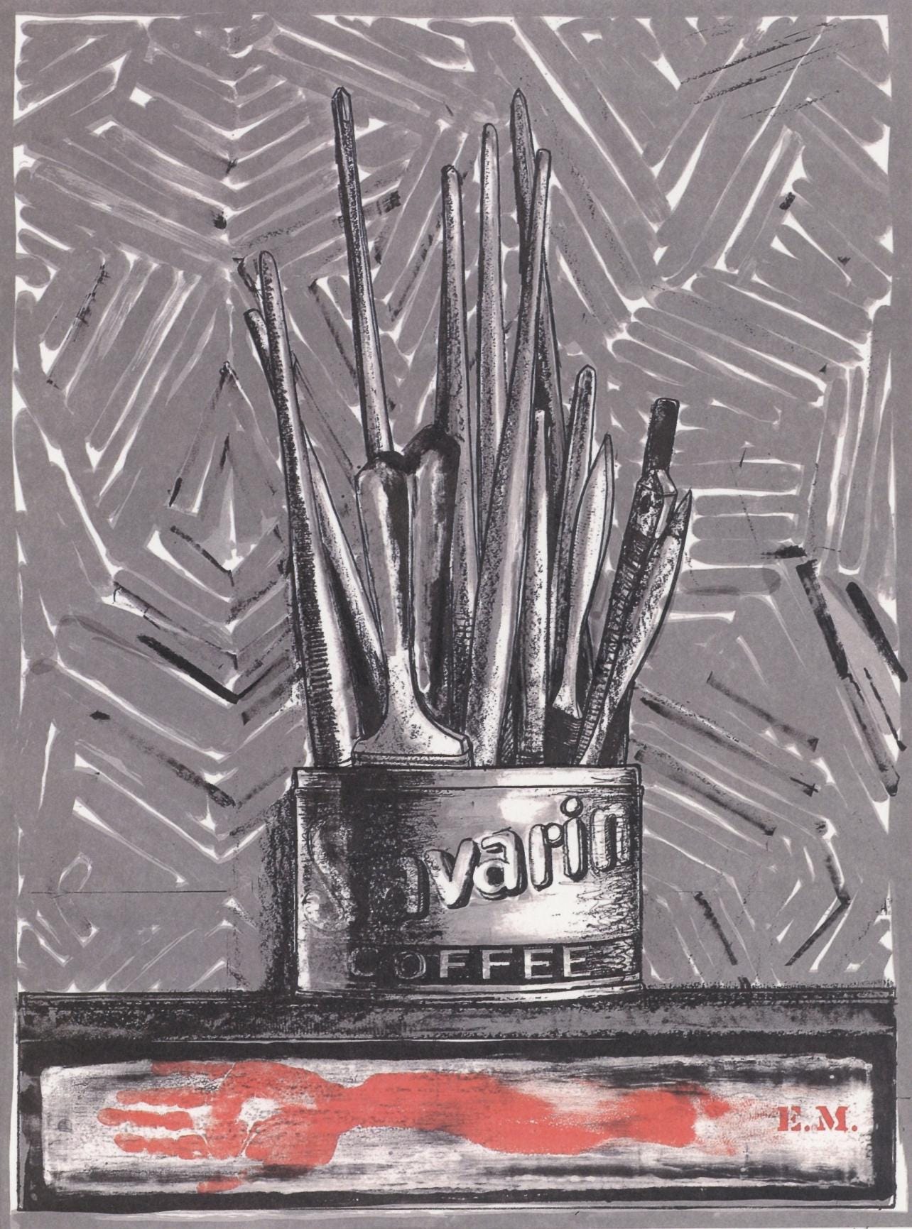 Jasper Johns, Composition, Jasper Johns, 17 Monotypes, Hliogravure