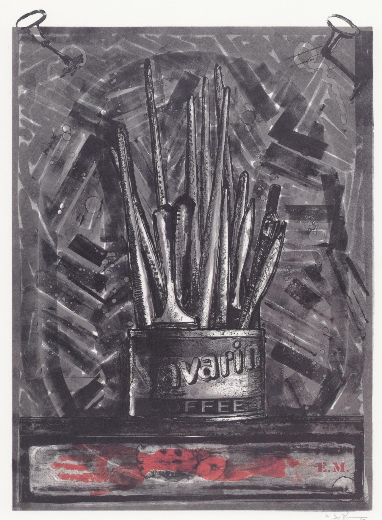 Jasper Johns, Composition, Jasper Johns, 17 Monotypes, Hliogravure