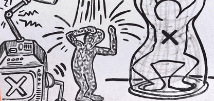 Keith Haring, Composition, Against All Odds, Lithograph