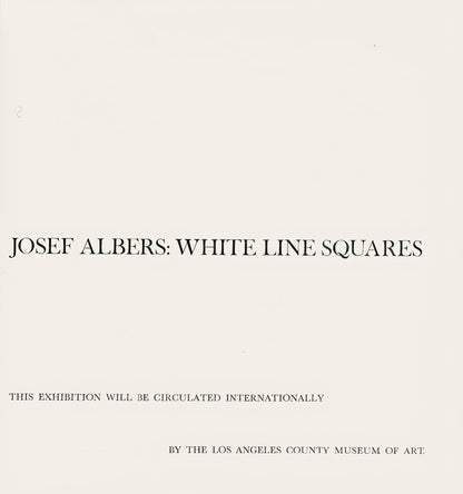Josef Albers, Homage To The Square, Josef Albers: White Line Squares, Lithograph