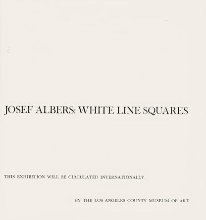 Josef Albers, Homage To The Square, Josef Albers: White Line Squares, Lithograph