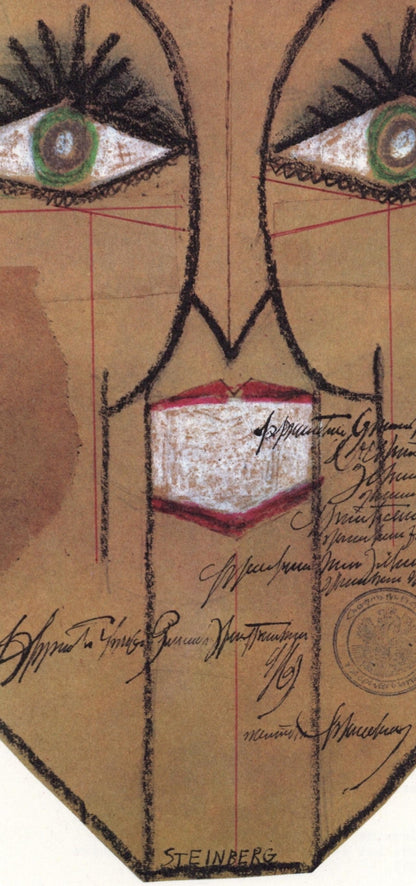 Saul Steinberg, Composition, Derrire Le Miroir, Lithograph