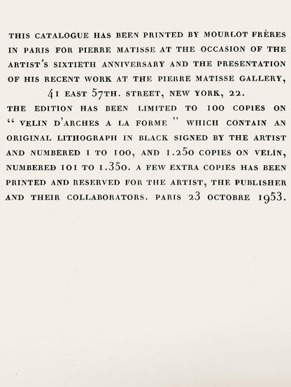 Joan Mir, Composition (Mourlot 206), Mir, Recent Paintings, Lithograph