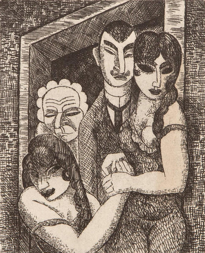 Marcel Gromaire, Composition, Vers Un Monde Volage, Etching