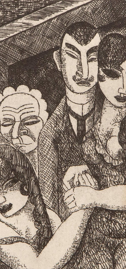 Marcel Gromaire, Composition, Vers Un Monde Volage, Etching