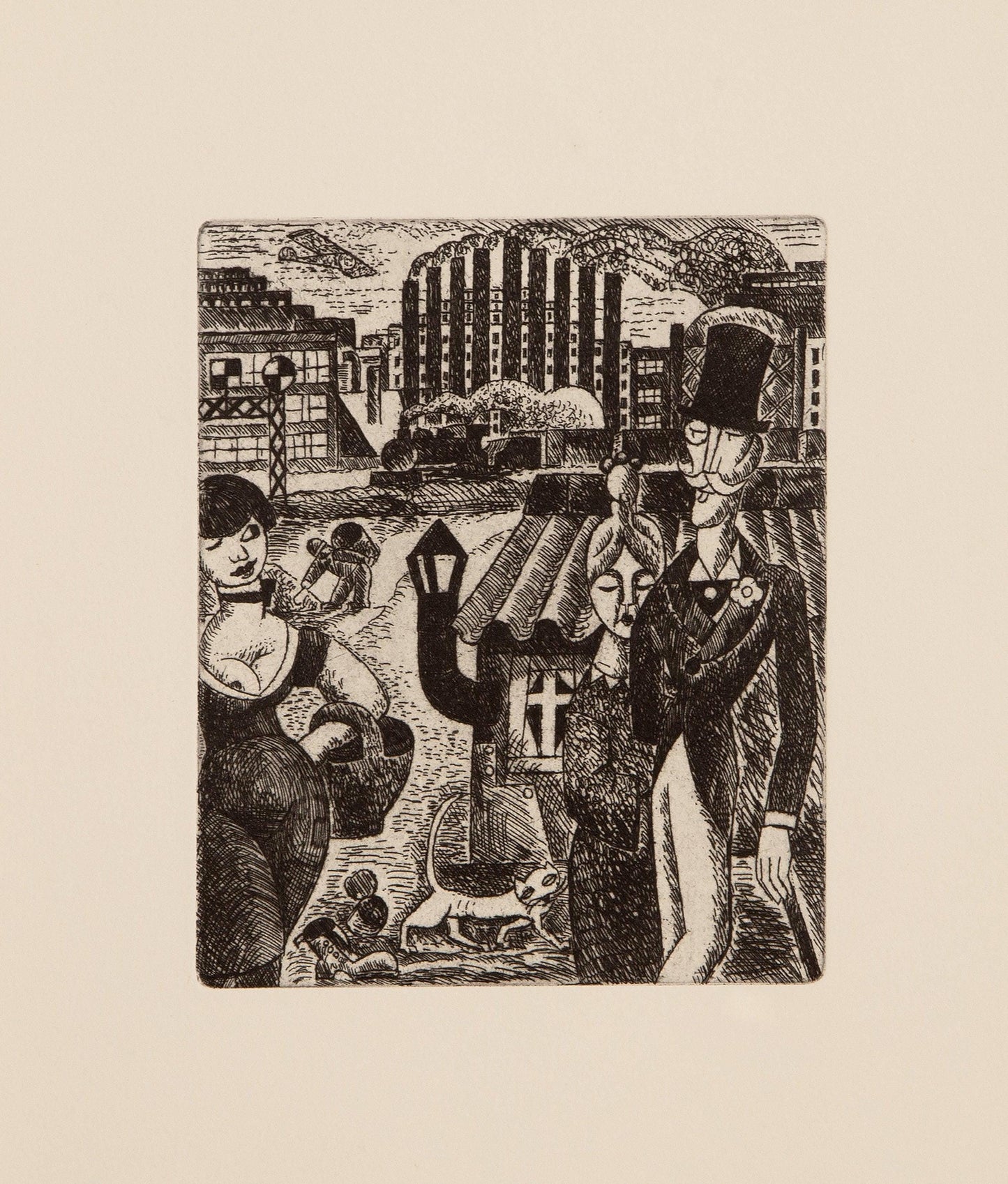 Marcel Gromaire, Composition, Vers Un Monde Volage, Etching