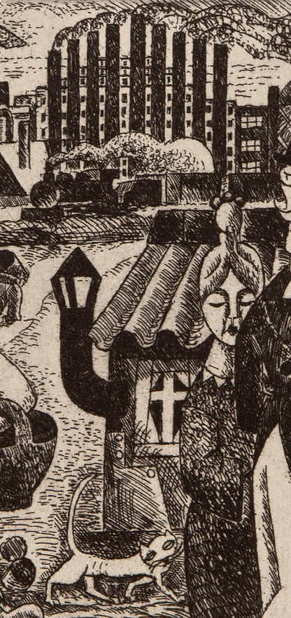 Marcel Gromaire, Composition, Vers Un Monde Volage, Etching