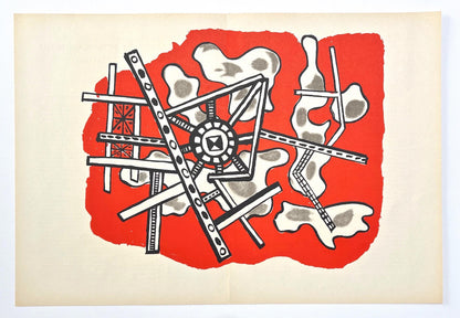 Fernand Lger, Composition, Derrire Le Miroir, Lithograph