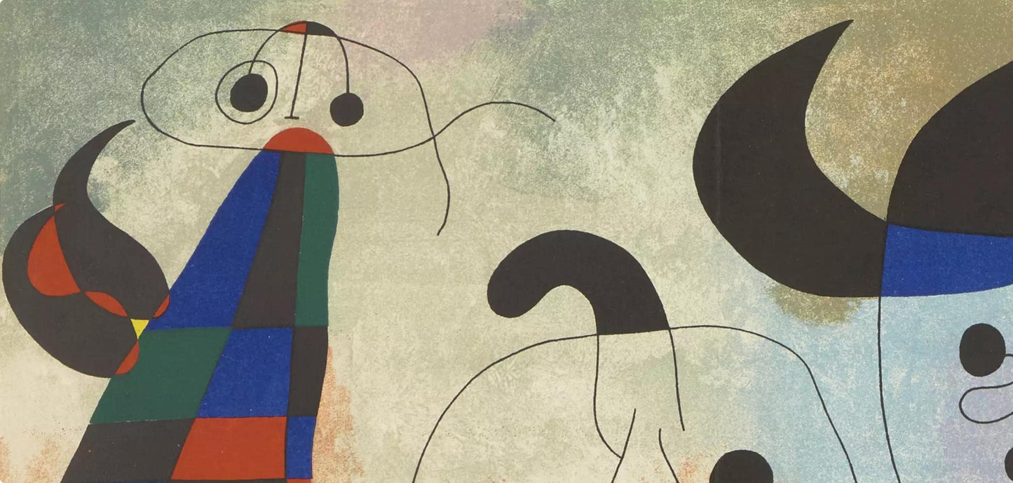 Joan Mir, Composition (Mourlot 1708), Derrire Le Miroir, Lithograph