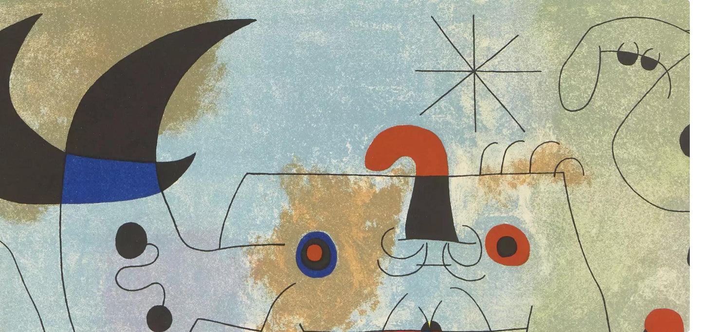 Joan Mir, Composition (Mourlot 1708), Derrire Le Miroir, Lithograph