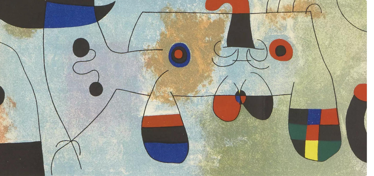 Joan Mir, Composition (Mourlot 1708), Derrire Le Miroir, Lithograph