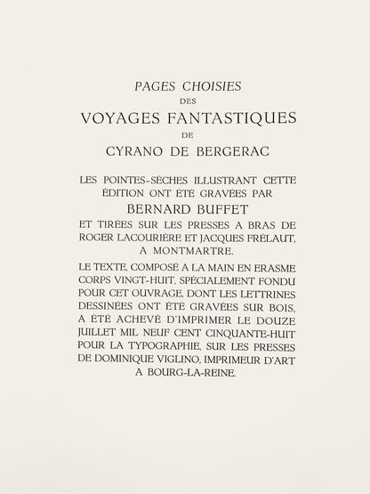 Bernard Buffet, Composition (Reinz 208-222), Voyages Fantastiques, Etching