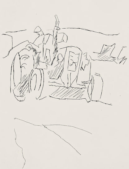Jacques Villon, Composition (Ginestet/Pouillon 42-64), Hsiode, Les Travaux Et Les Jours, Etching