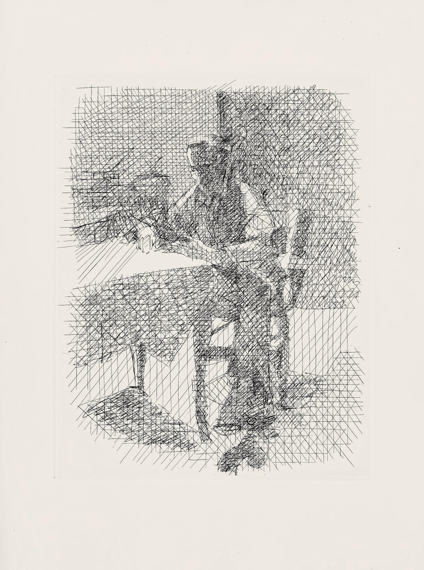 Jacques Villon, Composition (Ginestet/Pouillon 42-64), Hsiode, Les Travaux Et Les Jours, Etching
