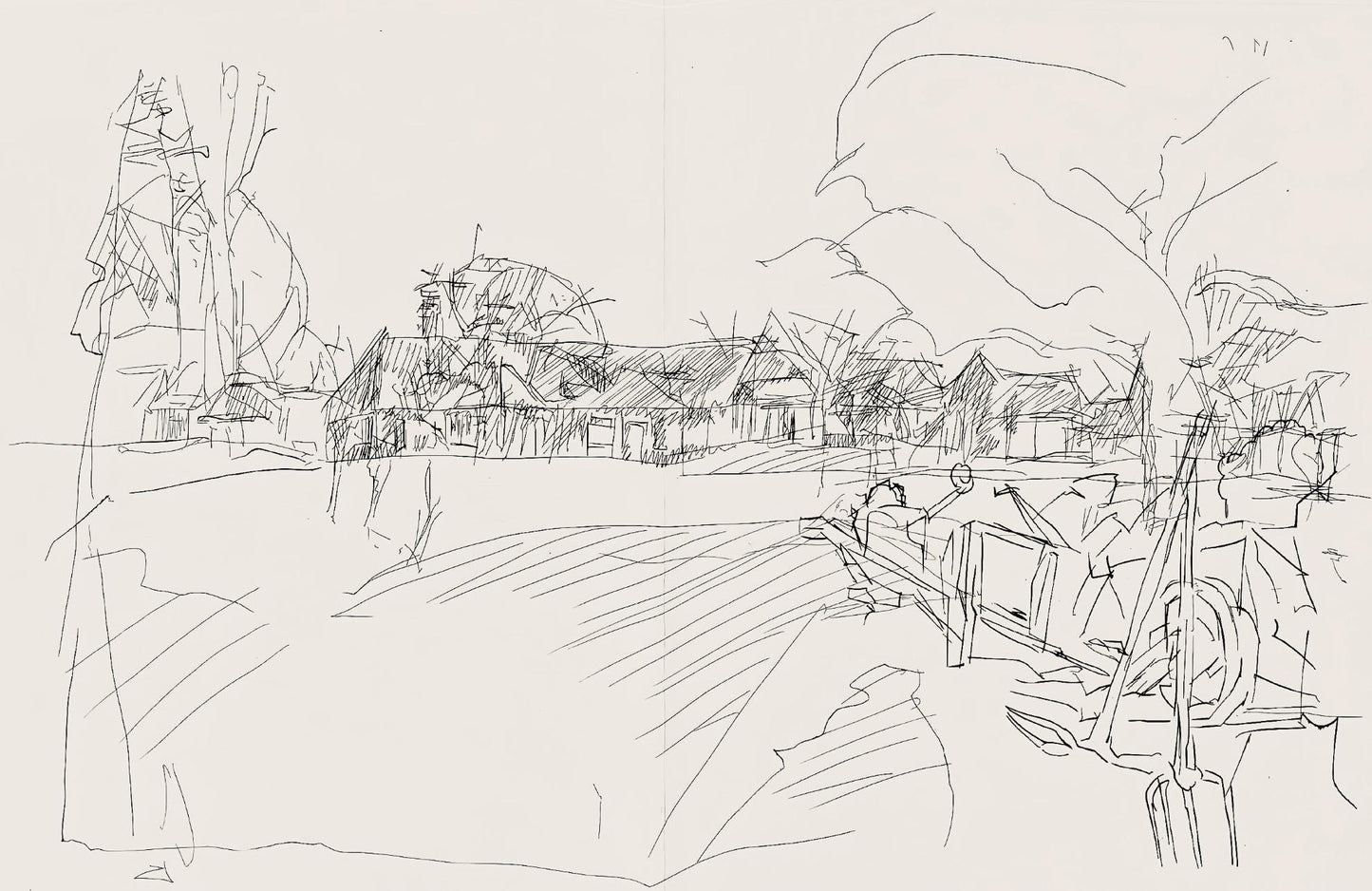 Jacques Villon, Composition (Ginestet/Pouillon 42-64), Hsiode, Les Travaux Et Les Jours, Etching