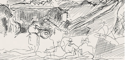 Jacques Villon, Composition (Ginestet/Pouillon 42-64), Hsiode, Les Travaux Et Les Jours, Etching