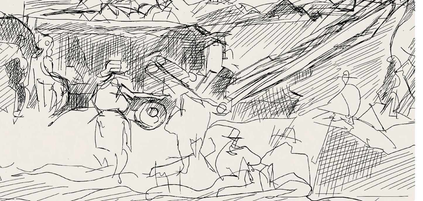 Jacques Villon, Composition (Ginestet/Pouillon 42-64), Hsiode, Les Travaux Et Les Jours, Etching