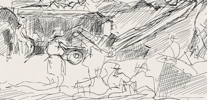 Jacques Villon, Composition (Ginestet/Pouillon 42-64), Hsiode, Les Travaux Et Les Jours, Etching