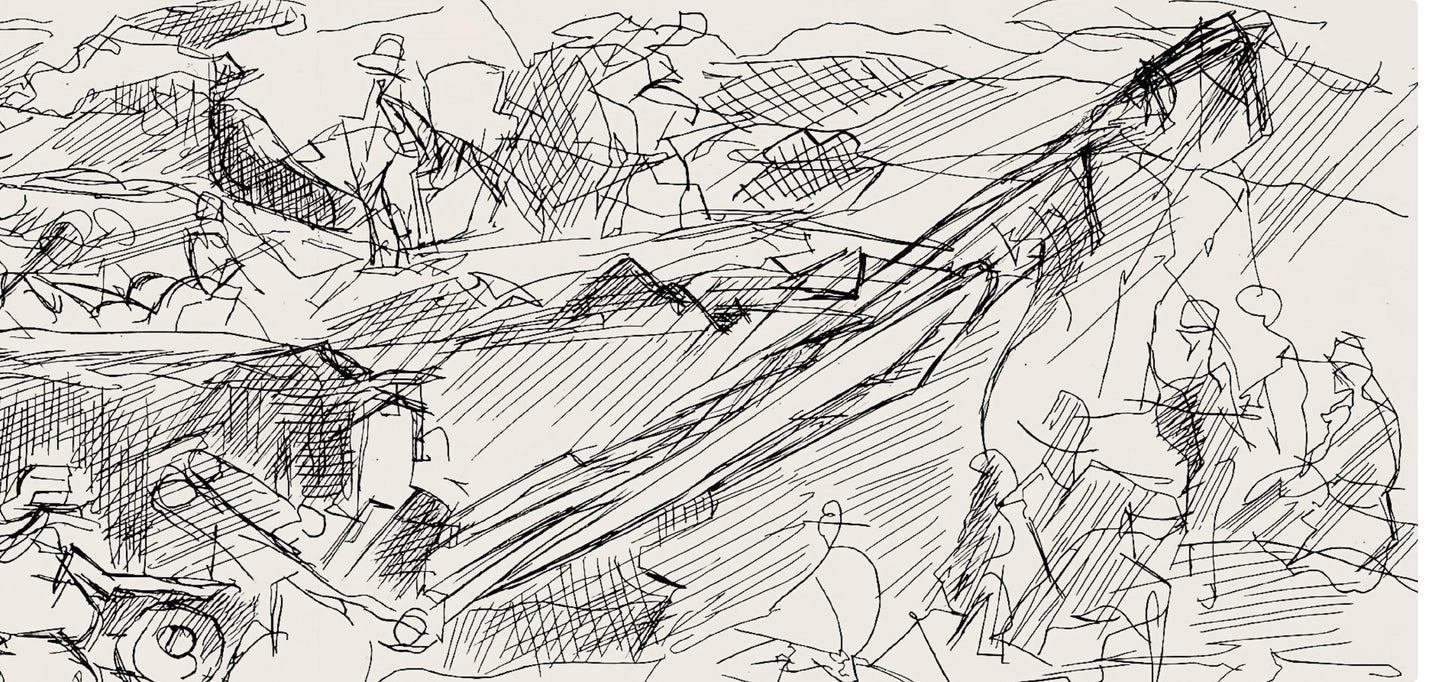 Jacques Villon, Composition (Ginestet/Pouillon 42-64), Hsiode, Les Travaux Et Les Jours, Etching