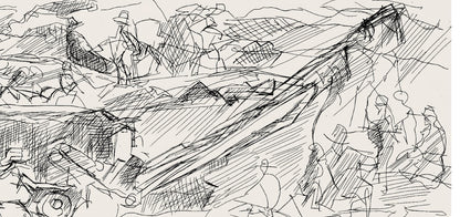 Jacques Villon, Composition (Ginestet/Pouillon 42-64), Hsiode, Les Travaux Et Les Jours, Etching